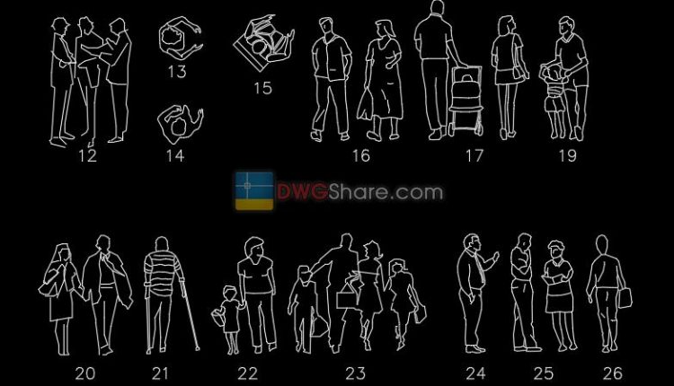 1. People dwg CAD blocks free download