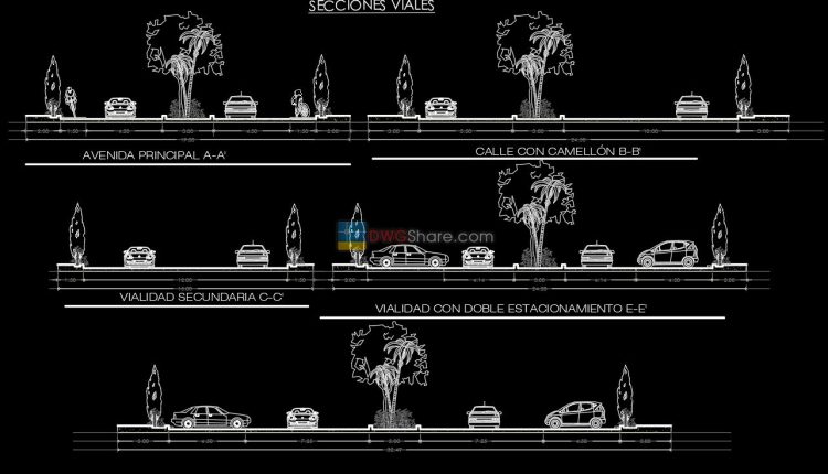 1. Road sections Cad Blocks free download