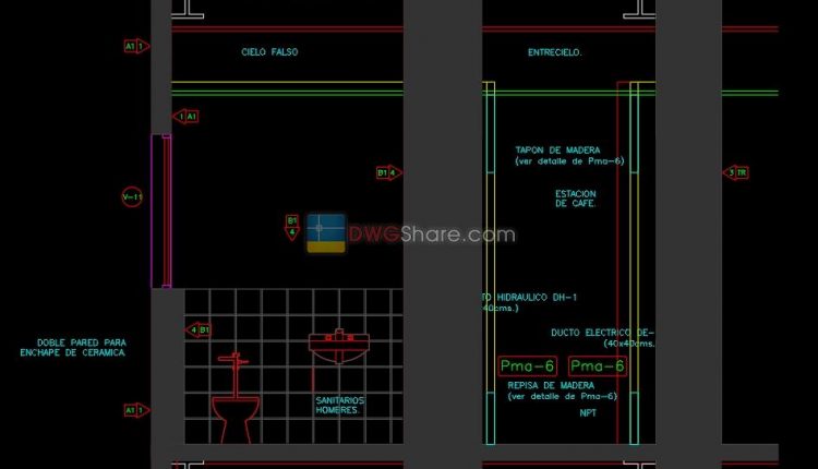 1. Structural details of a module of bathrooms