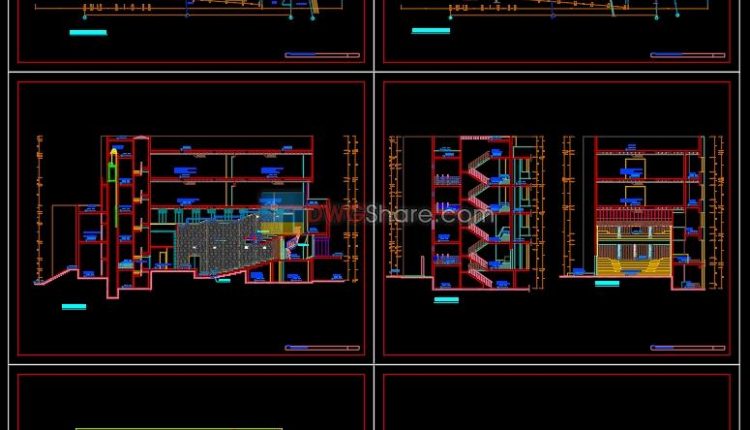 1.Auditorium hall AutoCAD blocks free download