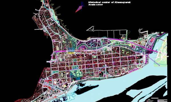14.Historical Center of Krasnoyarsk AutoCAD file free download