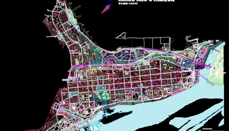 14.Historical Center of Krasnoyarsk AutoCAD file free download