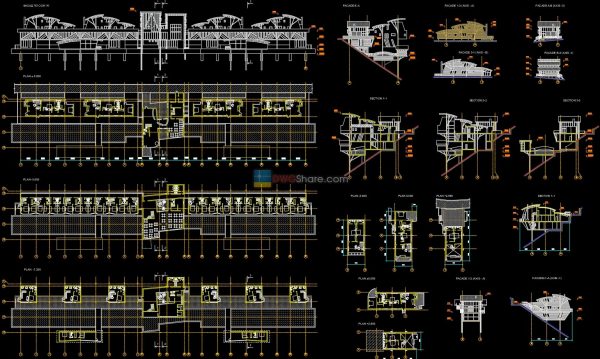 16.Mountain Luxury Hotel AutoCAD file free download