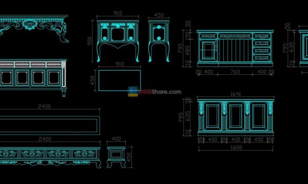 2. Classic Furniture CAD Blocks free download