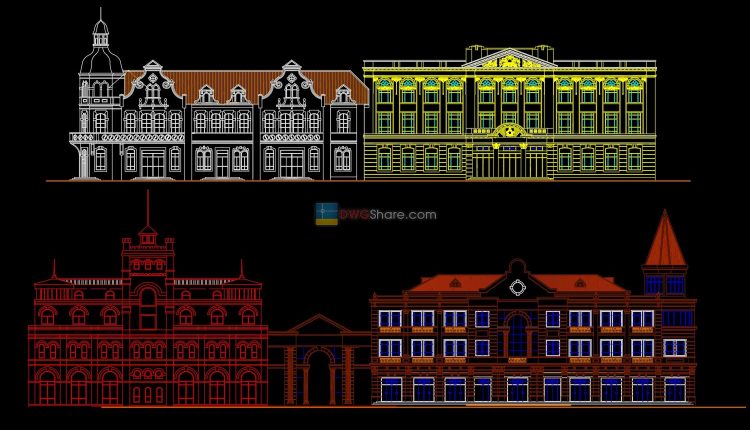 2.Architectural Building Elevation AutoCAD blocks free download