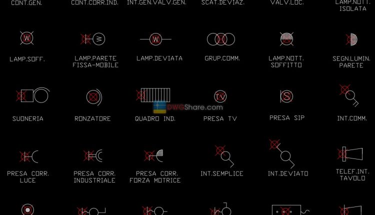 2.Electrical-symbols Cad Blocks free download