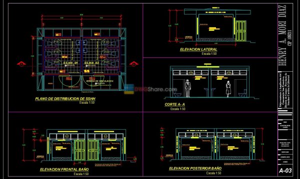 6 years ago
                

                
             1,2664. Architectonic details and structural of bathroom