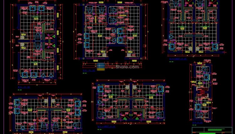 5. Publics toilets AutoCAD blocks free download
