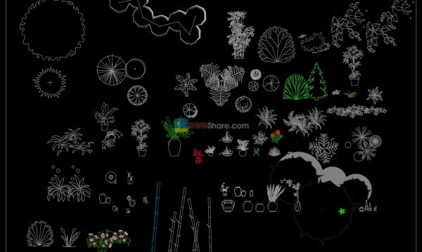 6. Tree in top view AutoCAD blocks free download