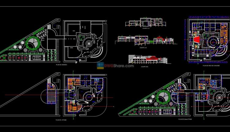 8.Plans of Cultural center Cultural centers, exhibition rooms museums, and stands