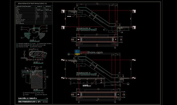 Elevator blocks detail 2d view elevation 4