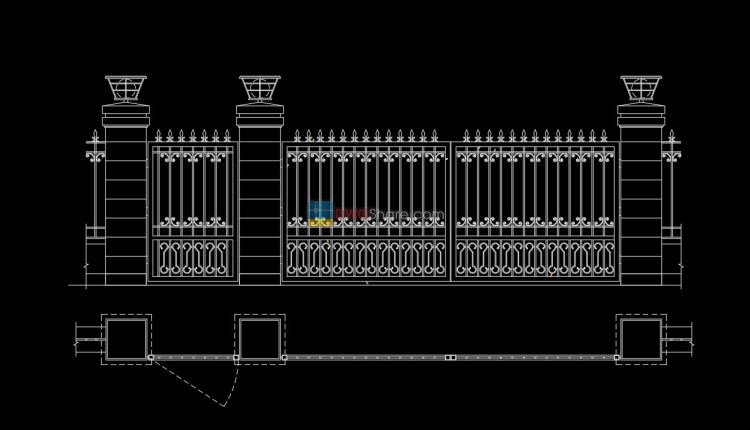 Fence design AutoCAD blocks free download 1
