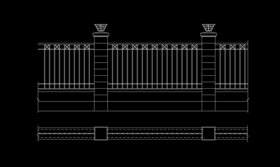 Fence design AutoCAD blocks free download 4