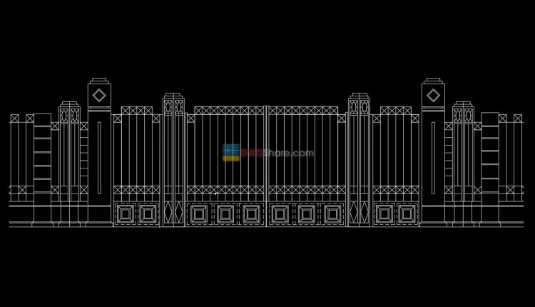 Fence design AutoCAD blocks free download 5