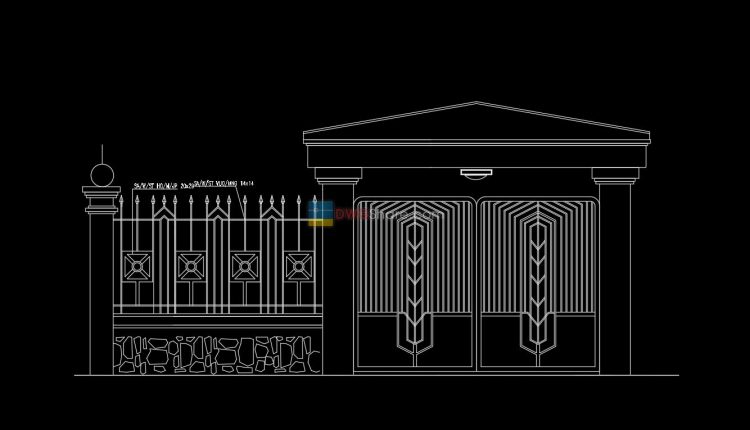 Gate and Fence design AutoCAD blocks free download 7