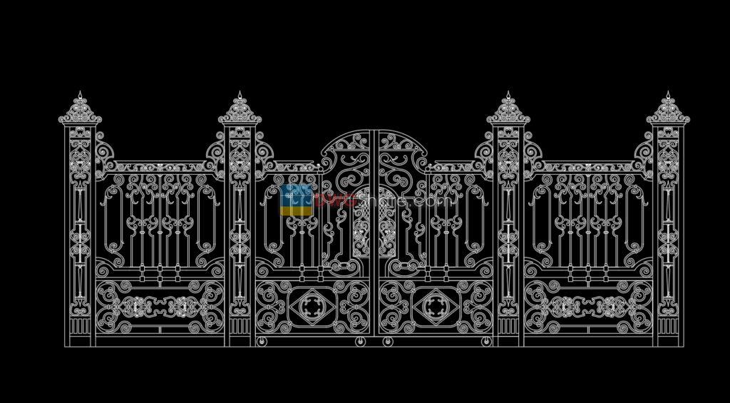 8. Fence design AutoCAD blocks free download Free download Cad Blocks, DWG models for