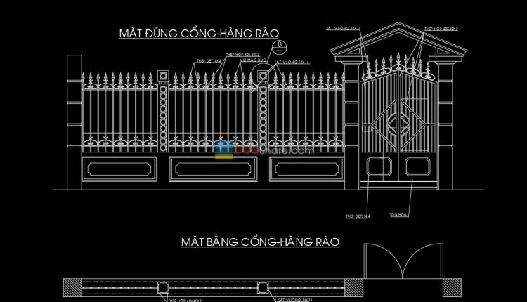 Gate and Fence design AutoCAD blocks free download 9