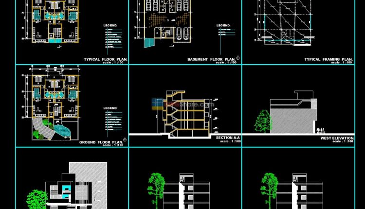 House Plan Design 11 AutoCAD File Free download