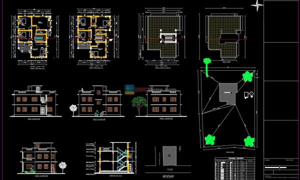 House Plan Design 4 AutoCAD File Free download