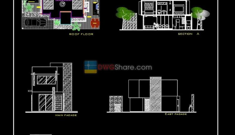 House Plan Design 9 AutoCAD File Free download