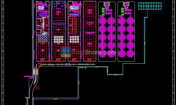 19.Grain mill plant designs AutoCAD file free download