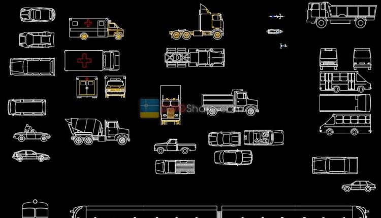 2.Transport AutoCAD blocks free download