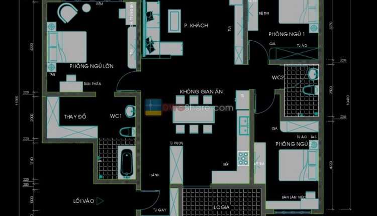 20.House Plan Design AutoCAD File Free download