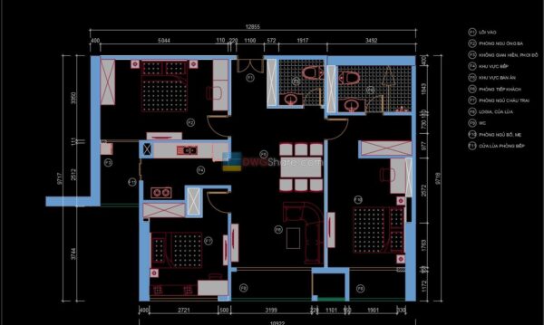 25.Apartment Plan Design AutoCAD File Free download