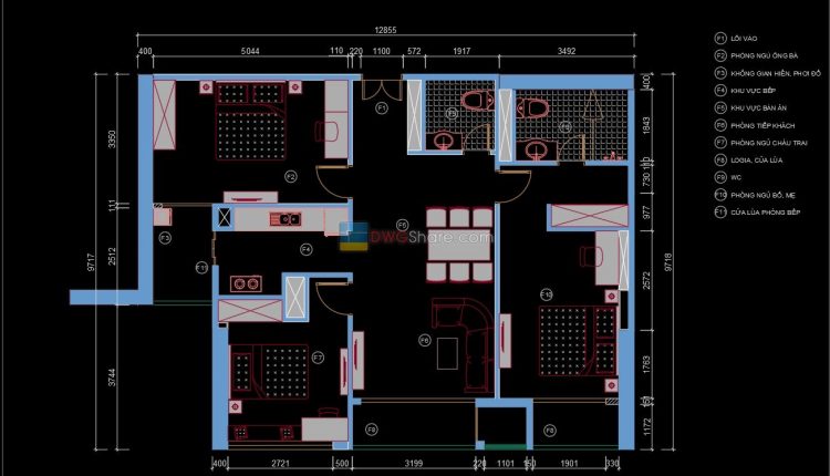 25.Apartment Plan Design AutoCAD File Free download