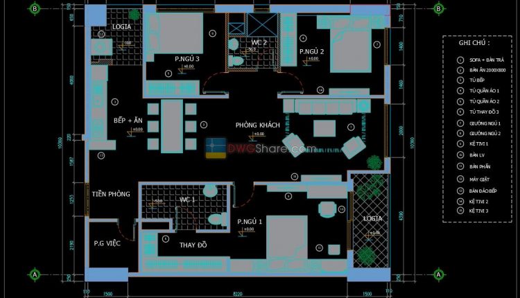 28.Apartment Plan Design AutoCAD File Free download