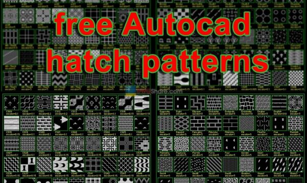 970 items free Autocad hatch patterns