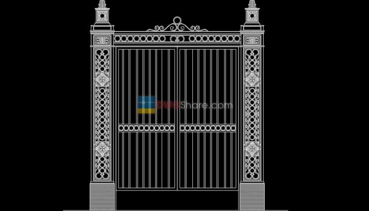 13. Gate design AutoCAD blocks free download