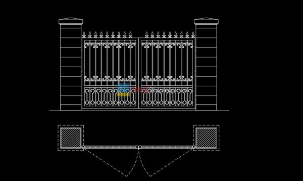 5 years ago
                

                
             1,29814. Gate design AutoCAD blocks free download