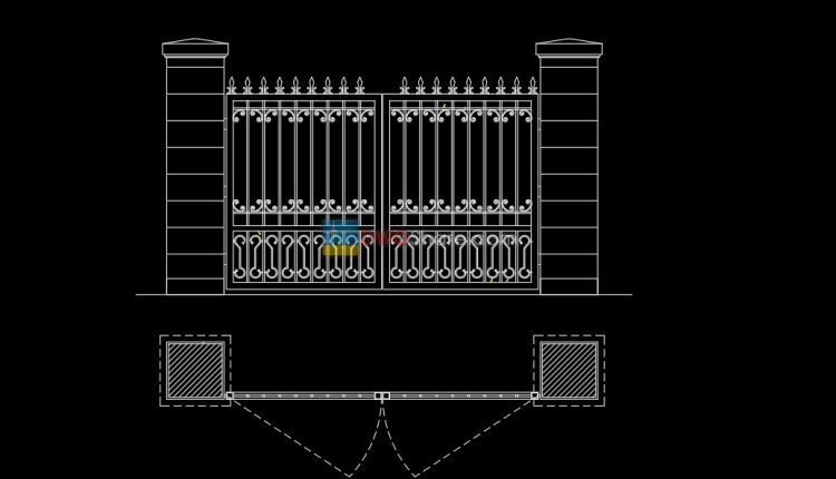 14. Gate design AutoCAD blocks free download