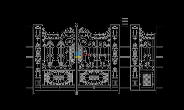 15. Gate design AutoCAD blocks free download