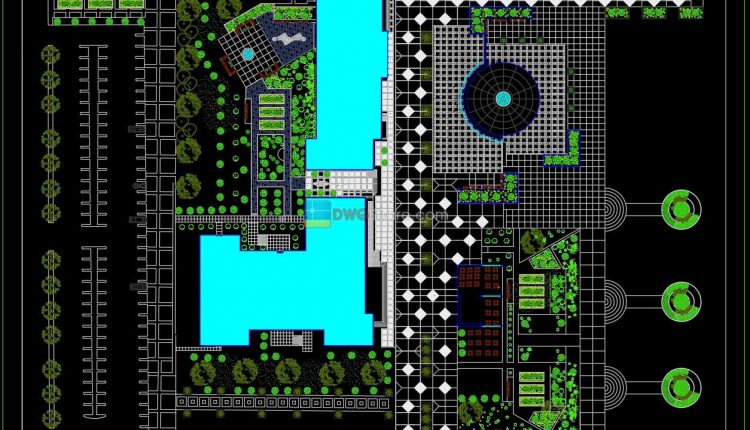 2.Urban landscaping AutoCAD blocks free download