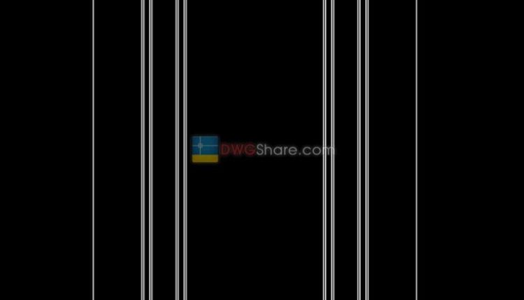 21.Autocad Wooden Door free download