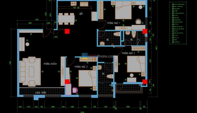 33.Apartment Plan Design AutoCAD File Free download