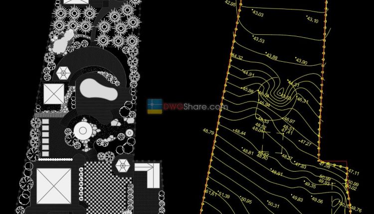 4.Garden design plan AutoCAD blocks free download