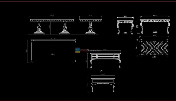 6.Classic Furniture CAD Blocks free download