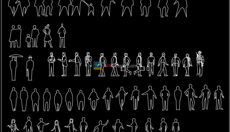 7.People dwg CAD blocks free download