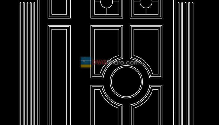Autocad Wooden Door 22