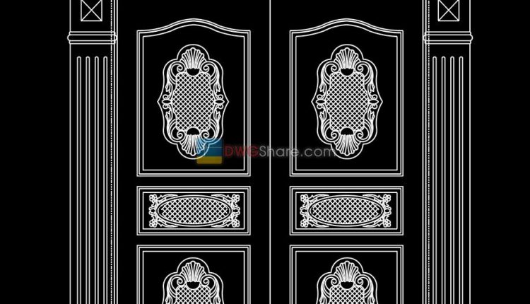Autocad Wooden Door 24