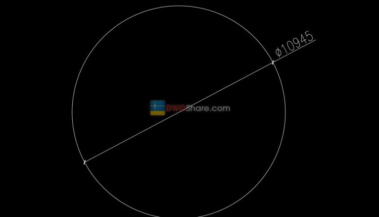 DimDiameter command in CAD