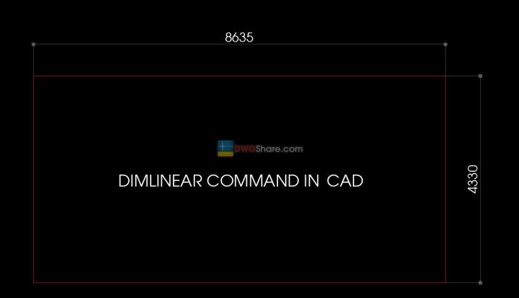 DimLinear command in CAD
