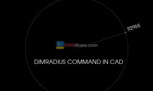 Dimradius command in CAD