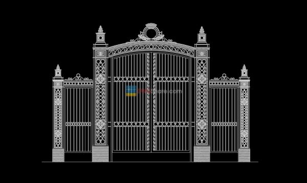 18. Gate design AutoCAD blocks free download