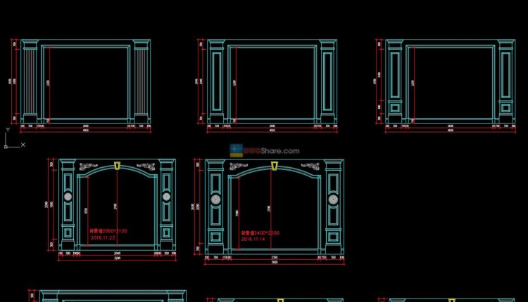 1.Interior design Neoclassical wall design