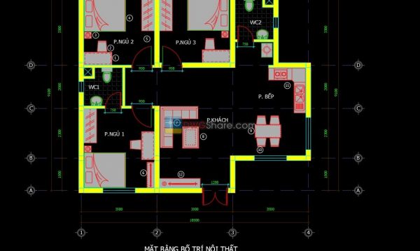 38.Apartment Plan Design AutoCAD File Free download