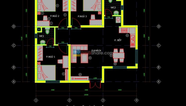 38.Apartment Plan Design AutoCAD File Free download